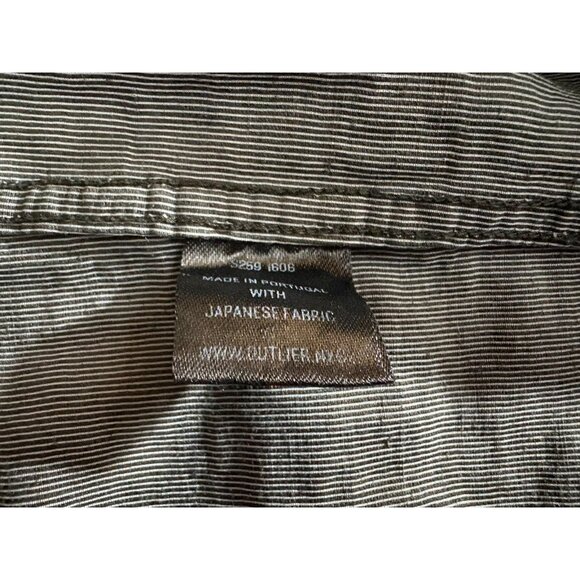Outlier NYC  Injected Linen boxford shirt sz 2XL striped New with imperfections - Picture 3 of 8